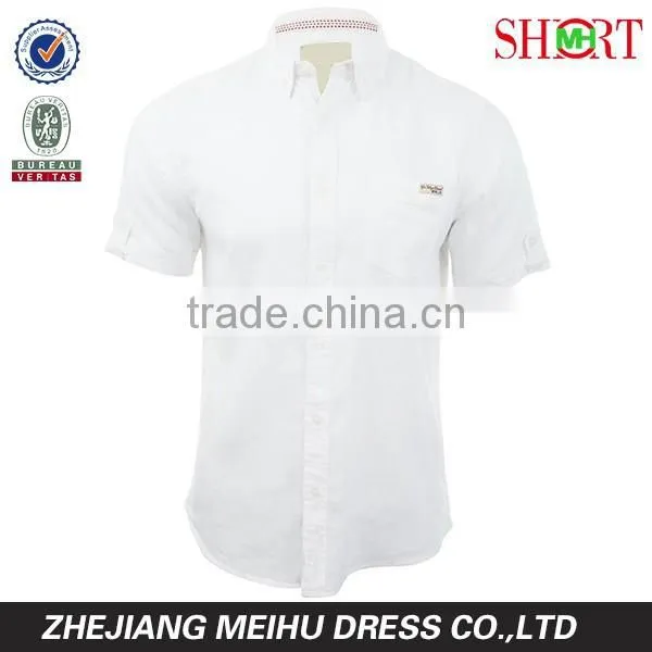 Men Short Sleeve T-shirt Solid Color Custom Men Shirts photo-3
