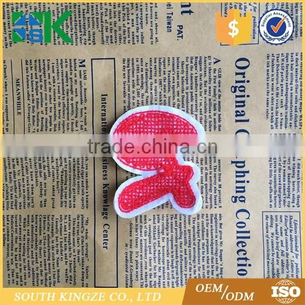 Alphabet Letter R Patch Uniform Embroidered Patch Sew Iron on Badge Applique Red Letter Towel Patch photo-2