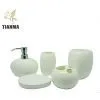 Cute White Resin Bathroom Accessories Sets