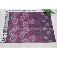 Woman Scarf and Shawl Manufacturer, Rose Style Floral Pattern Elegant for You