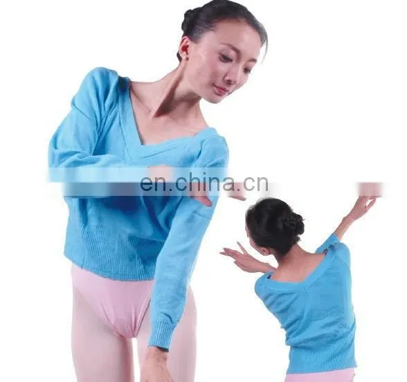 07BK4102 Dance Top,Training Top V-Neck Sweater