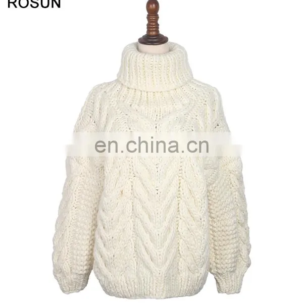 Factory Supplier Heavy Chunky Manhand Thick Warm 100% Wool Sweater photo-2
