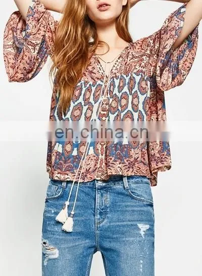 Beautiful Lady Flower Blouse photo-5