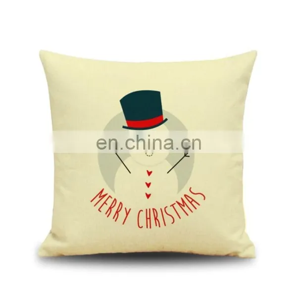 Wholesale Cotton Linen Throw Pillow Cover Christmas Home Decoration Pillowcase Soft 45x45 Square Cushion Covers photo-2