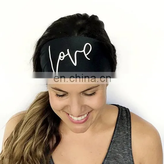 Funny Letters Printing Hairband New Yoga Headband Sweat Headband