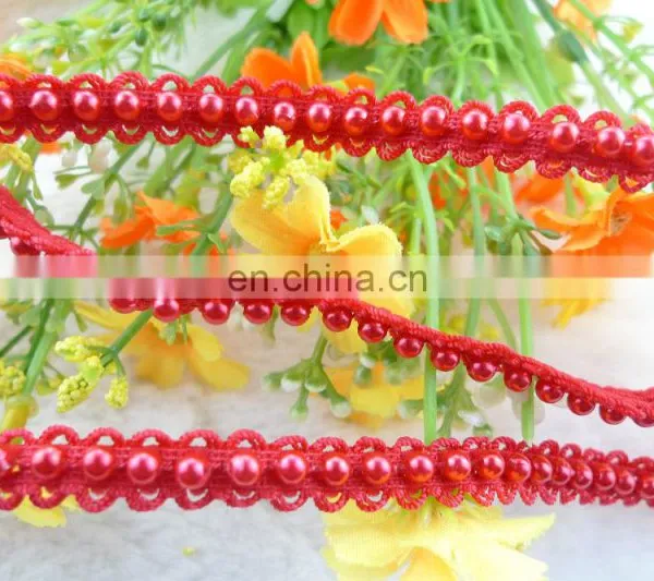 2015 New Arrival Fashion Red Bridal Beaded Trimming for Wedding photo-5