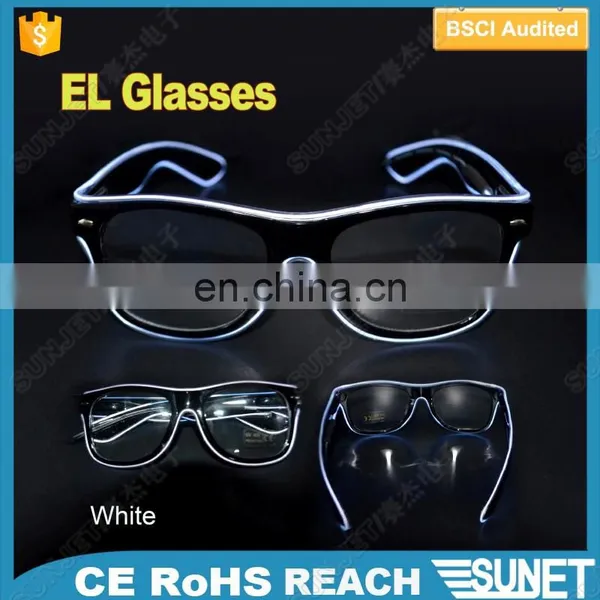 Hot Sale Multicolor Bright LED Glasses Festival LED Glow EL Glasses photo-3