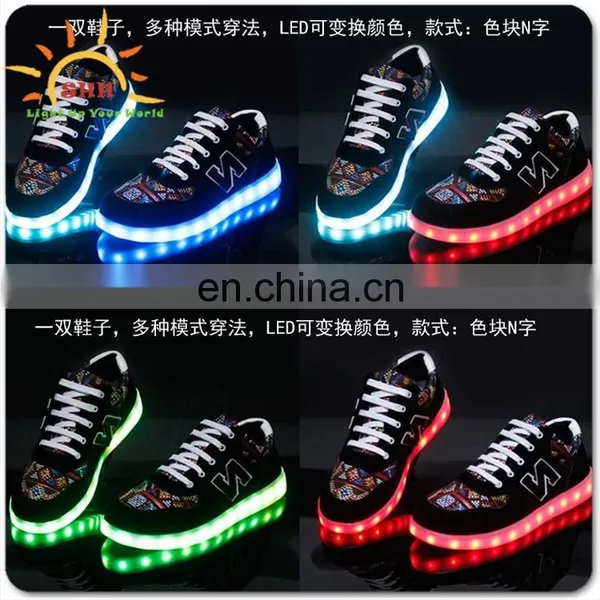 New Style Men Kids Sport Led Shoes Sneakers Free Sample for Boys Girls, High Quality Children Led Light Shoes Sport With Usb photo-6