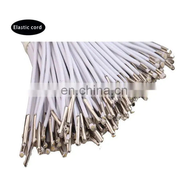 China Wholesale 2mm Round Black Elastic Cord With Metal End/bard for Document Folder photo-4