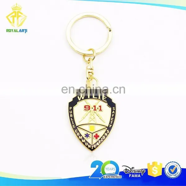 High Quality Custom Sheriff's Office Metal Keychain in Hard Enamel photo-3