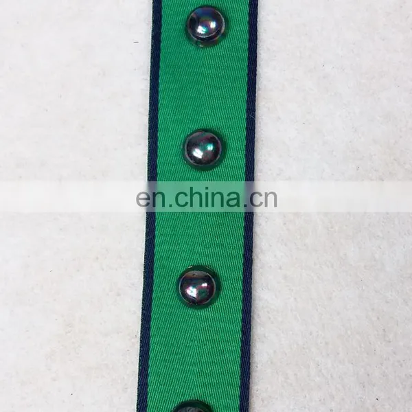 Beaded Grosgrain Ribbon With Plastic Rivet for Decoration photo-5