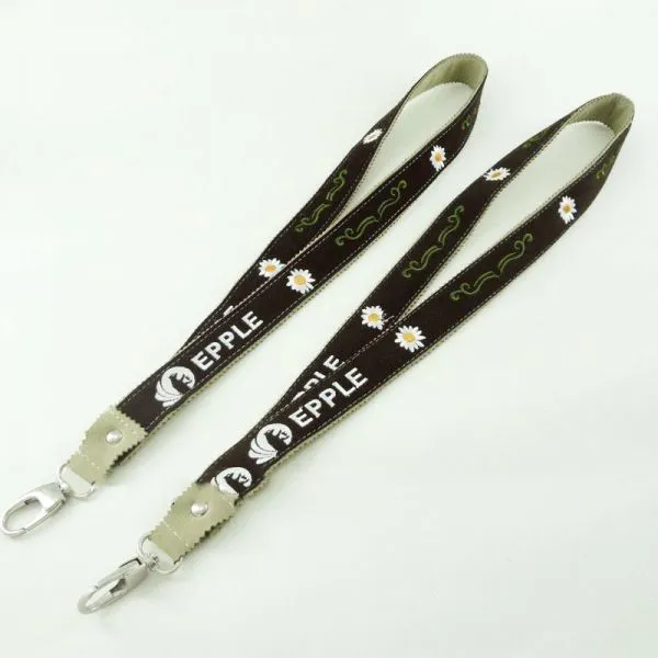 Custom PU Leather High Quality Medal Lanyard Microfiber Strap With Embroidery Logo photo-5