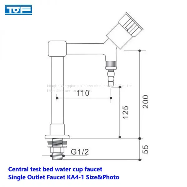 China Central Test Bed Water Cup Faucet Laboratory Test Faucets-Double Outlet Faucet-lab Faucets photo-3