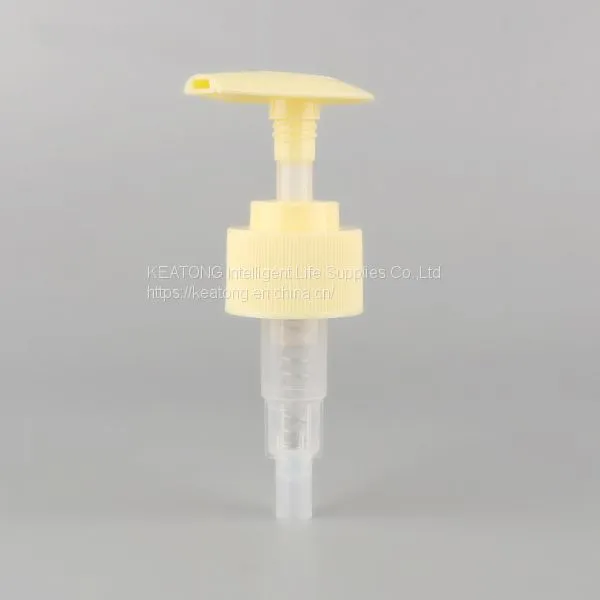 24/410 Wholesale Light Yellow Color Plastic Hand Press Type Liquid Lotion Pump photo-3