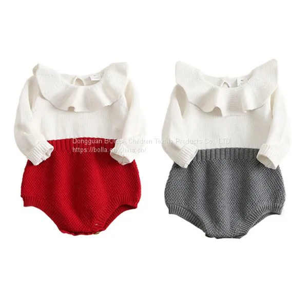 Knitted Romper Long Sleeve Infant Cartoon Romper Bunny Sleeve Long Winter Jumpsuit Newborn Baby Gift Set Clothes photo-3