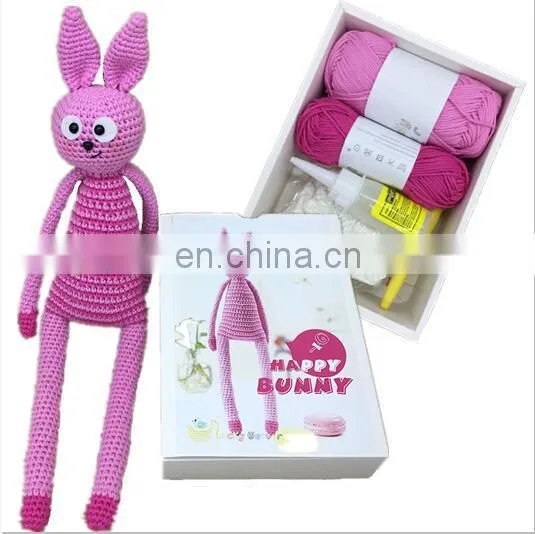 Happy Bunny 100% Cotton Yarn Crochet Kit for DIY photo-2