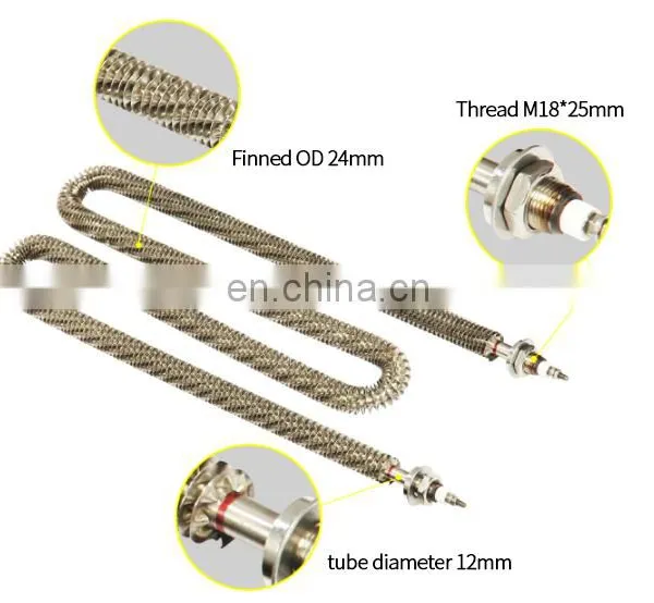 Electric W Type Finned Air Tubular Strip Heater Heating Element photo-4