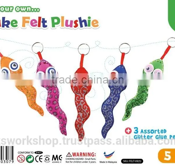 Snake Felt Plushie Kit 5 Pack
