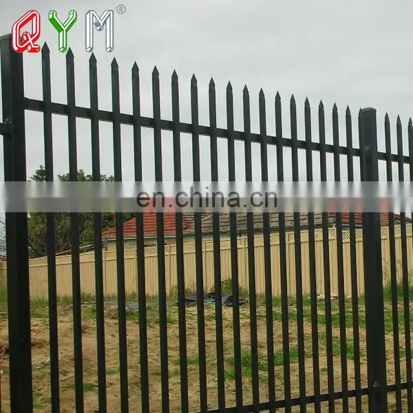 China Products High Quality Polymer Coated Vinyl Wrought Iron Palisade Fence photo-3