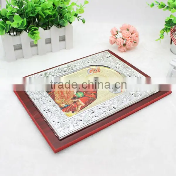 Orthodox Silver Color Icon MDF photo-3