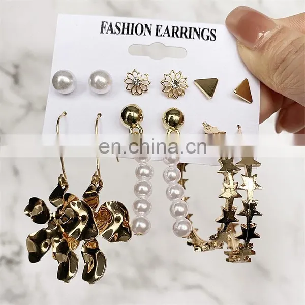 Multiple Styles Gift Earing Temperament Tassel Sets Stud Girl Earring Set photo-5