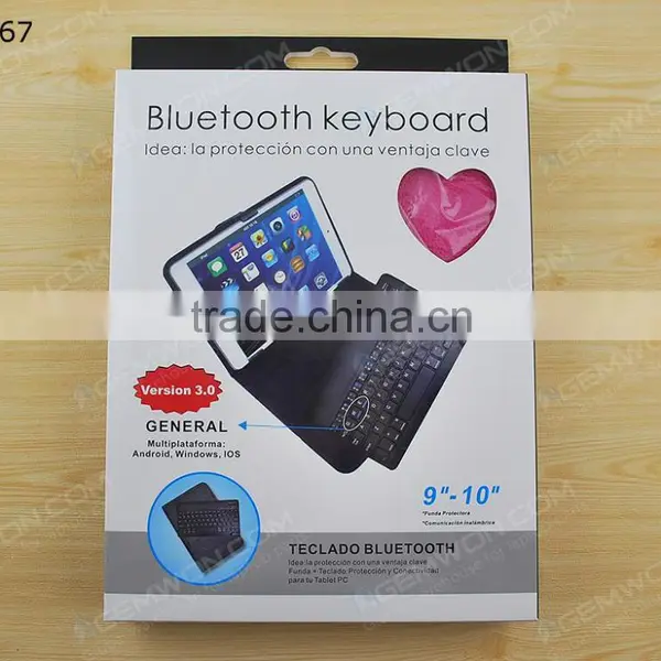 Bluetooth 3.0 Keyboard for 9"-10" Tablet pc ,Product Support Triple Systems: IOS, Androld, for Windows,Rose Red photo-5