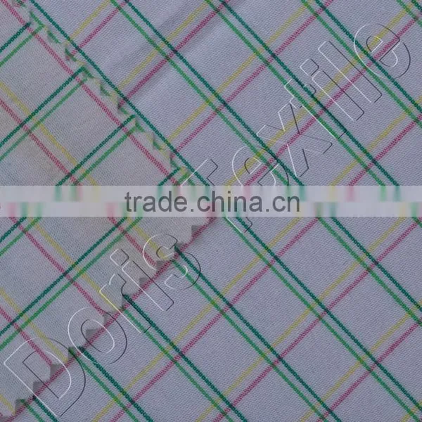 COTTON YARN DYED POPLIN PLAID FABRIC