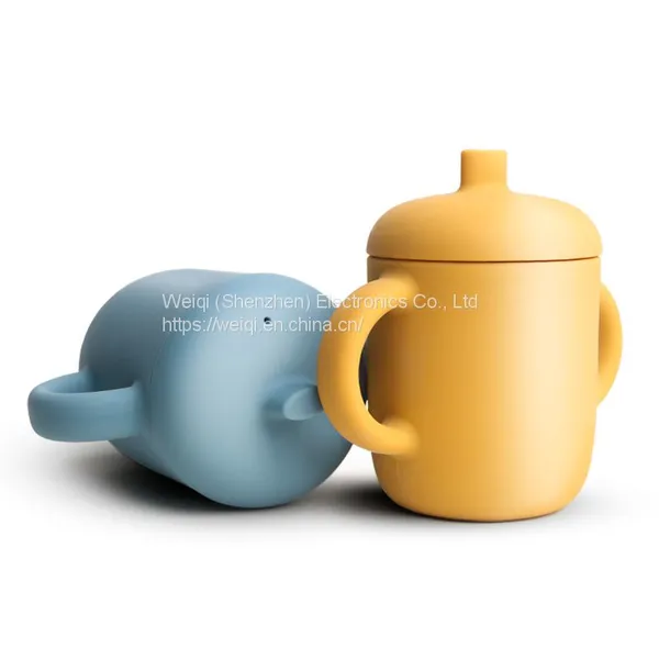 Weiqi Manufacturer Baby Sippy Cup Silicone Kids Feeding Cup With Lid photo-5