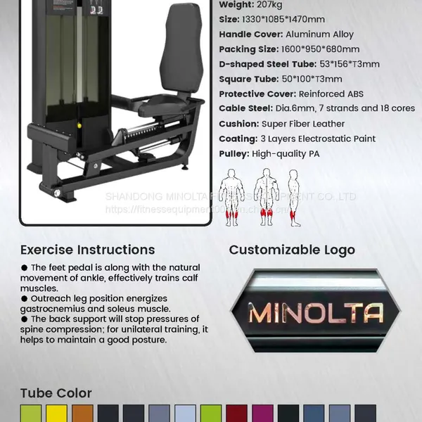 Commercial Strength Body Building Gym Fitness Equipment Seated Calf Raise Gym Machine photo-3