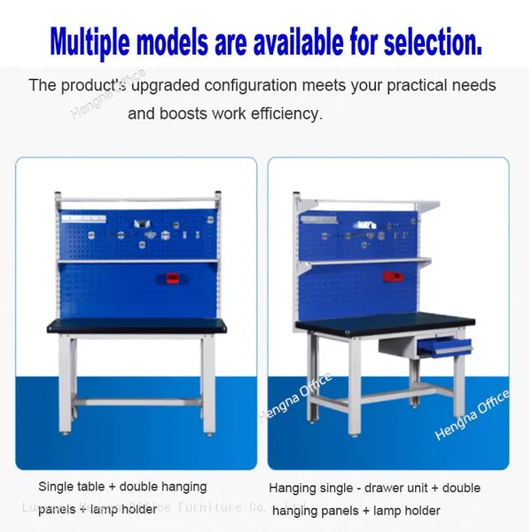 Wholesale Heavy Duty Worktable Workshop With 3 Drawers Led Light With Shelf-board photo-5