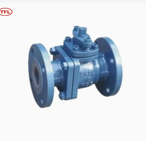 Fluorine Lined Ball Valve Acid and Alkali Corrosion Resistant Cast Steel Lined With PTFE Carbon Steel Flange Ball Valve GB Pn16 photo-4