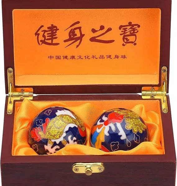 2 Pack Yin Yang Baoding Balls Tai Chi Balance and Hand Therapy Adult Stress photo-3