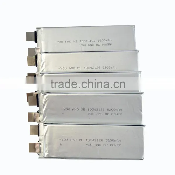 Rechargeable Lithium Polymer Lipo Battery 5200mAh 3.7V photo-2