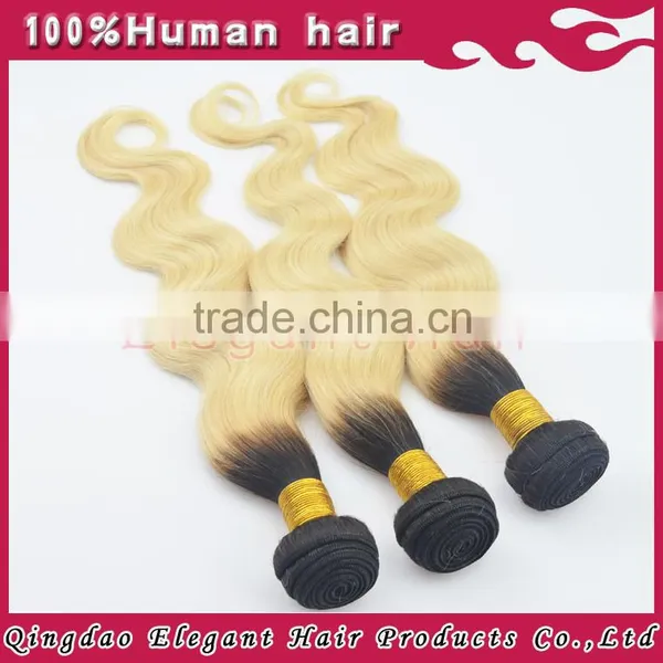 2015 Hot Sell Christmas Cheap Indian Virgin Human Ombre Hair With High Quality photo-6