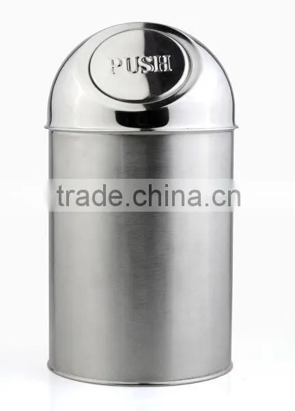 STAINLESS STEEL PUSH BIN