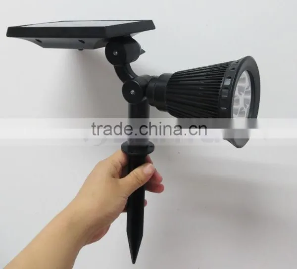 Waterproof Landscape 4 LED Solar Spotlight Outdoor Wall Lamp photo-3