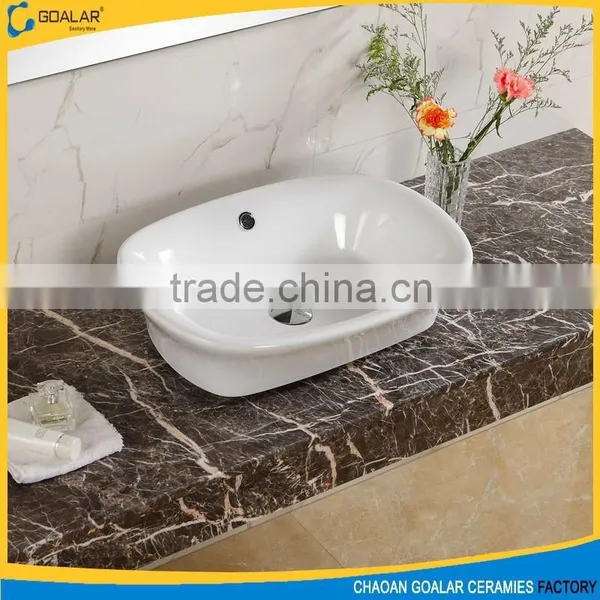 GOALAR Bathroom Ceramic Small Sink/Hot Sell Counter Top Wash Basin