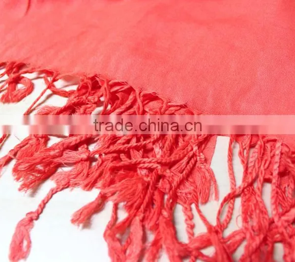 Fashionable Modal Long Tassel Scarf Factory Wholesale Women Muslim Head Scarf