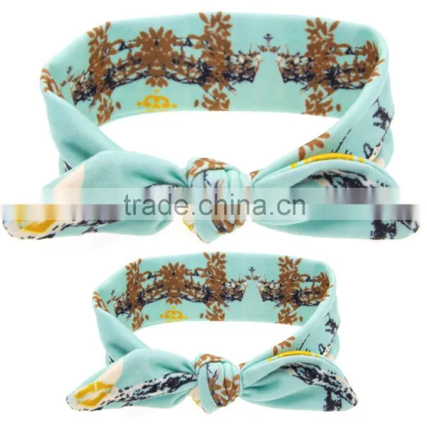 Hot-sale Mommy Baby Knotted Turban Headband Head Wraps Mommy and Baby Headbands for Hair Accessories Polka Dot Headwear Wh-1737 photo-4