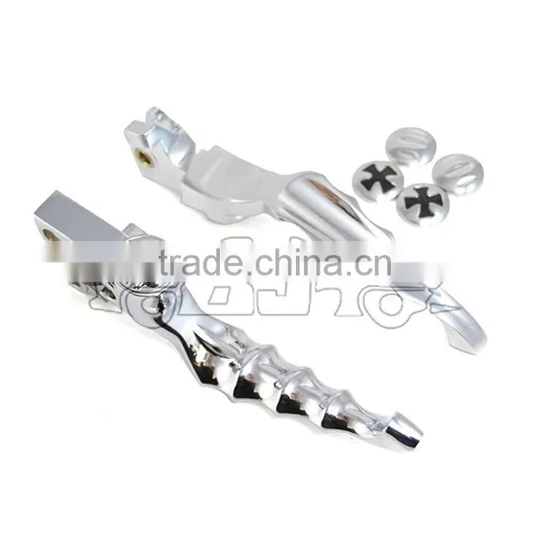 BJ-LS241-023 Super Quality Chrome Billet Aluminum Skull Motorcycle Clutch Brake Lever photo-4