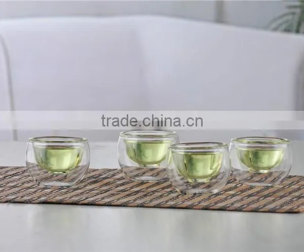 250ml Borosilicate Hand Made Double Wall Glass Cup