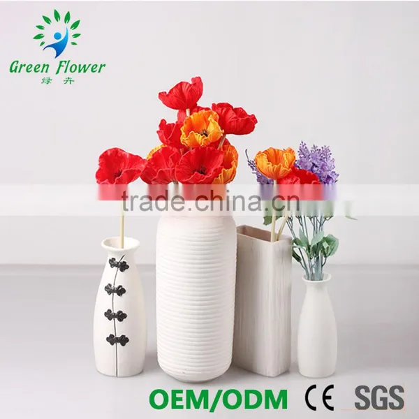 2016 Wholesale Multicolor Latex Artificial PU Flowers Poppie Real Touch Bouquet Wedding Bridal Decor Display Flower photo-3