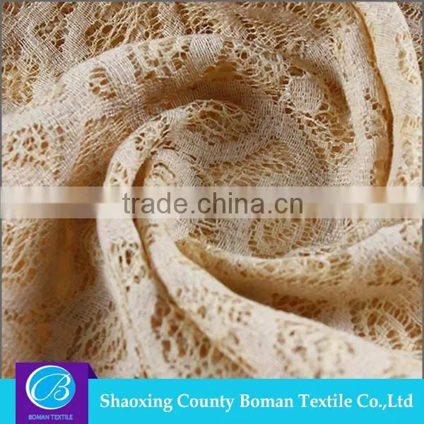 Textile Supplier New Style Fancy Knitted Dye Nylon Lace Fabric