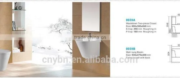 Sanitary Ware Ceramic Bathroom Design Two-piece Toilet photo-4
