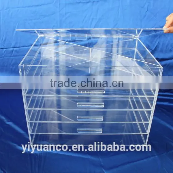 China New Products Lucite Makeup Display, Acrylic Lucite Makeup Box, Lucite Makeup Storage Boxes photo-2