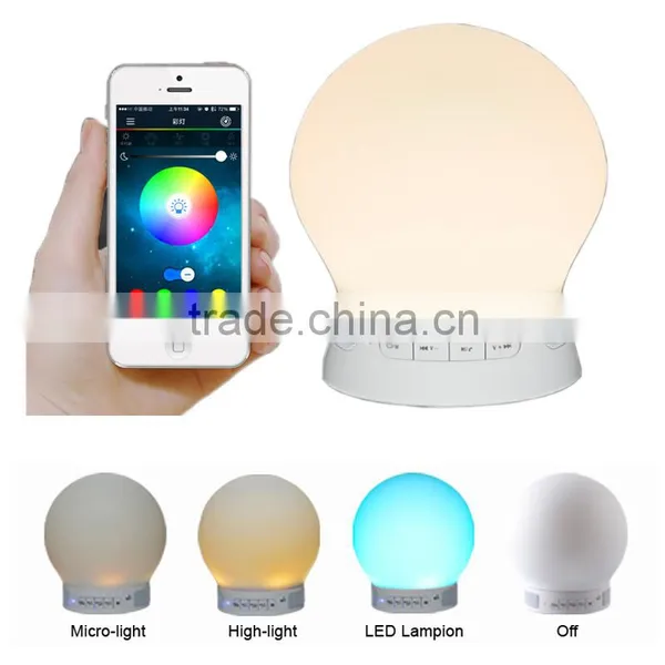2016 New Wireless LED Bulbs Speakers 3W Smart Colorful LED Bluetooth Bulb With TF Card, Alarm Clock,hands-free Calls Function photo-2