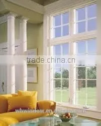 Modern House Window for Sale,PVC Manual Crank Opening Window Grill Design,PVC Arch Hand Crank Windows photo-3