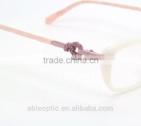 Lady Crystal Rhinestone Fashion Design Acetate Hand Made Spectacles Optical Frames Eyewear Eyeglasses photo-2