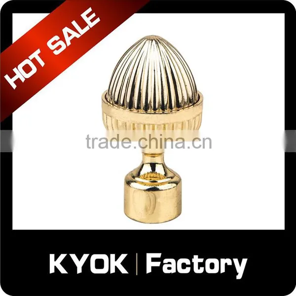 KYOK Wrought Iron Curtain Rod Finials,chrome Curtain Rod Finials,colored Glass Finials photo-4