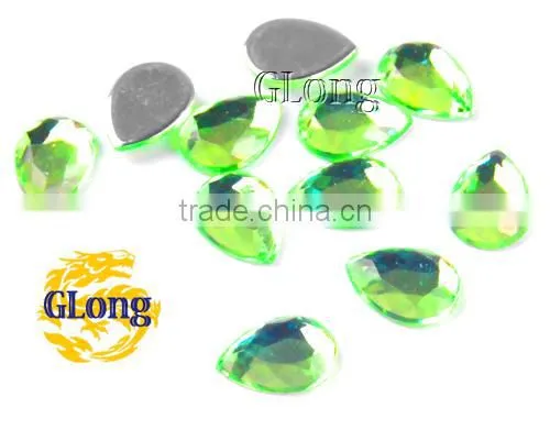 10*14mm Water Drop 3D Shape Acrylic Flat Back Mix Color Rhinestone Crystal For Stylish Bag Garment Shoes #GY015-14P(Mix-s) photo-4
